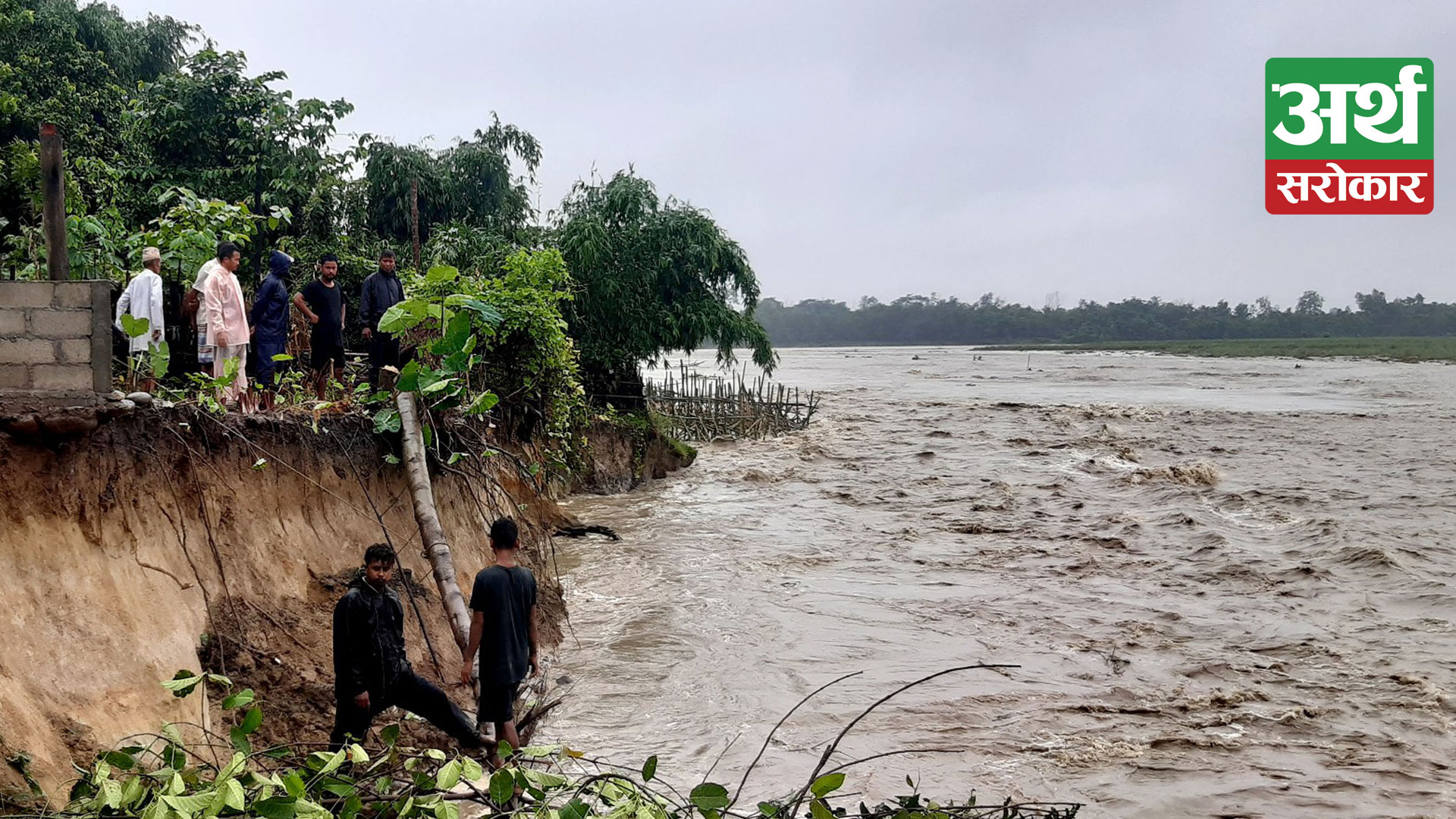 Half dozen houses at high risk of flood in Jhapa