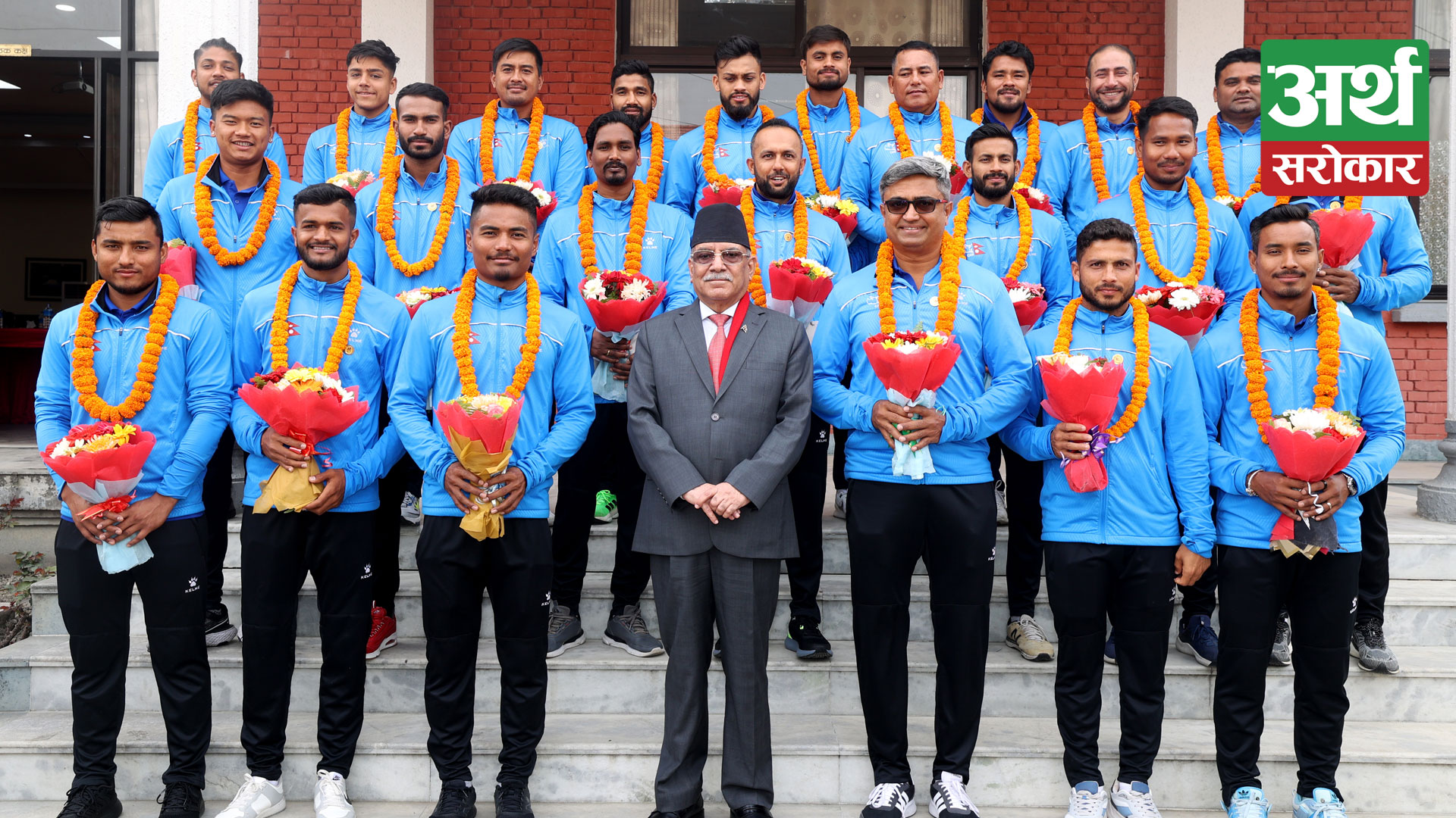 PM Dahal announces 3 lakhs reward each for cricketers