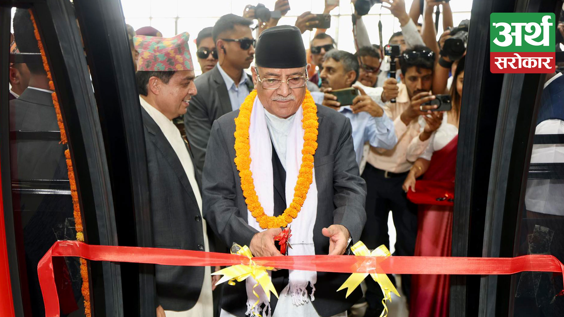 Prime Minister Dahal inaugurates Lumbini cable car